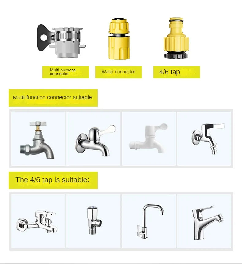Telescopic Water Pipe with High-pressure Nozzle Car Washing Tool