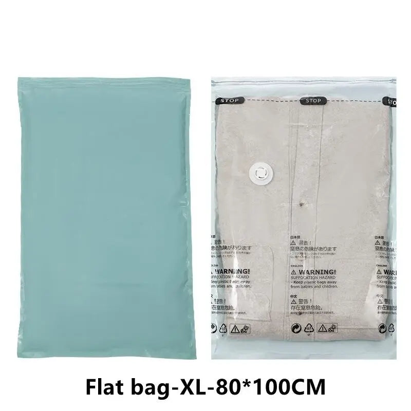 Plastic Storage Vaccum Bags for Storing Clothes blankets and Travel Accessories