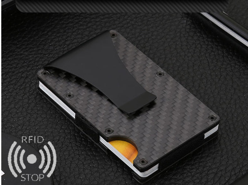 Carbon fiber RFID Credit card Wallet for Men