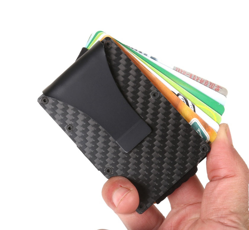 Carbon fiber RFID Credit card Wallet for Men