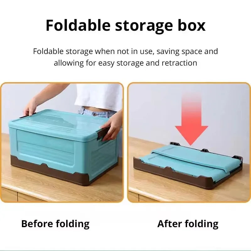 Foldable Storage Box PP Material High Hardness Storage Box Large Capacity Clothing Toy Organizer One Compartment Large Space