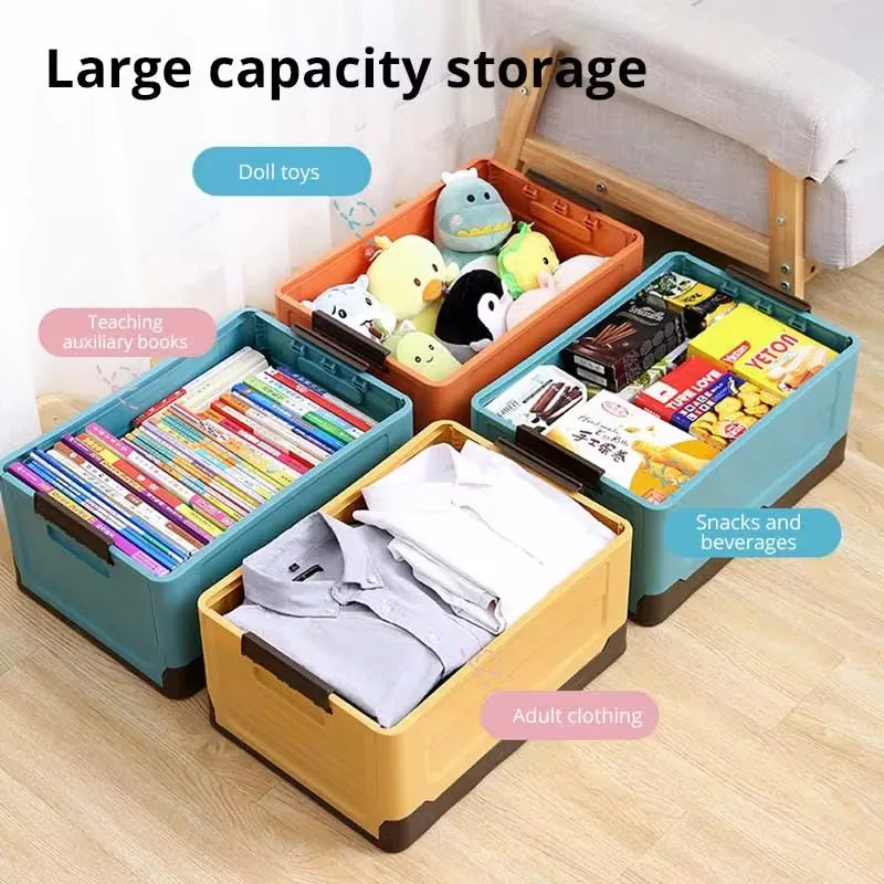 Foldable Storage Box PP Material High Hardness Storage Box Large Capacity Clothing Toy Organizer One Compartment Large Space