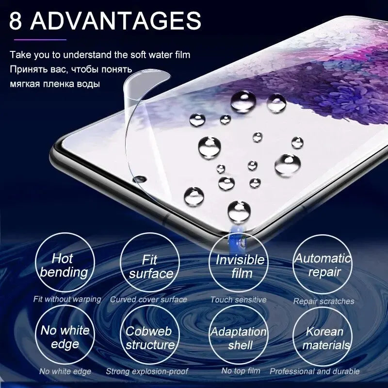 4Pcs Hydrogel Film Full Cover For Samsung Screen Protector