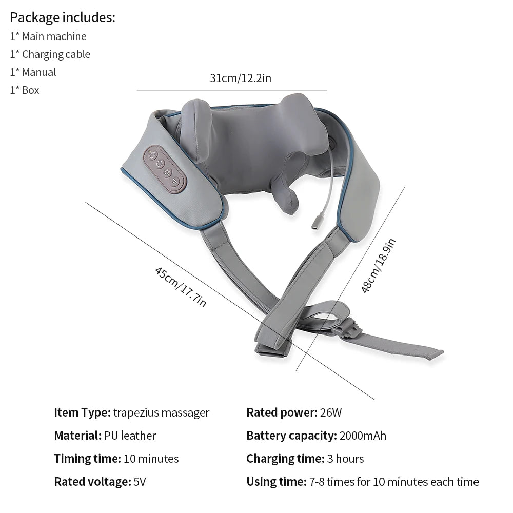 Foreverlily Wireless Neck And Back Massager