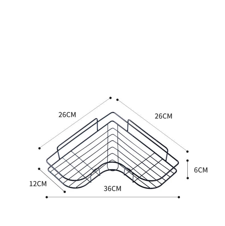 Non Perforated Bathroom Triangle Shelf | Wall Mounted