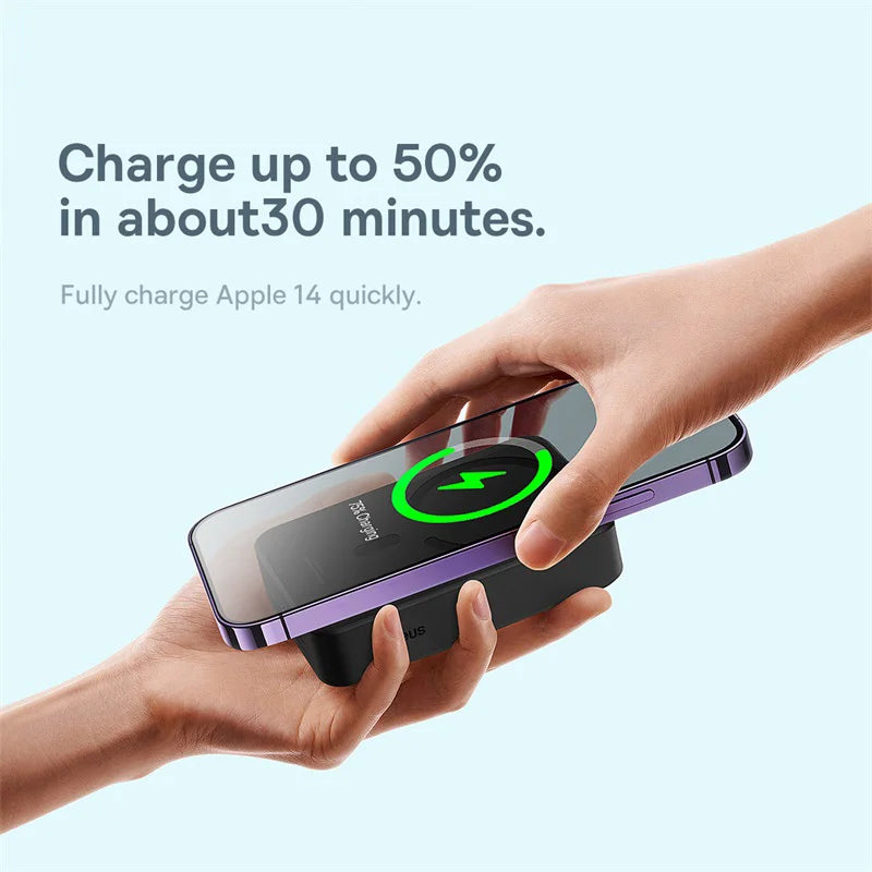 Baseus Power Bank 10000mAh Mini Magnetic Wireless Fast Charge Auto-wake