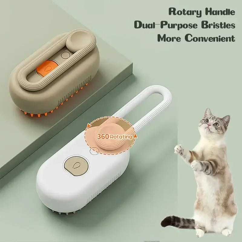 Electric Spray Steamy Pet Hair Brush