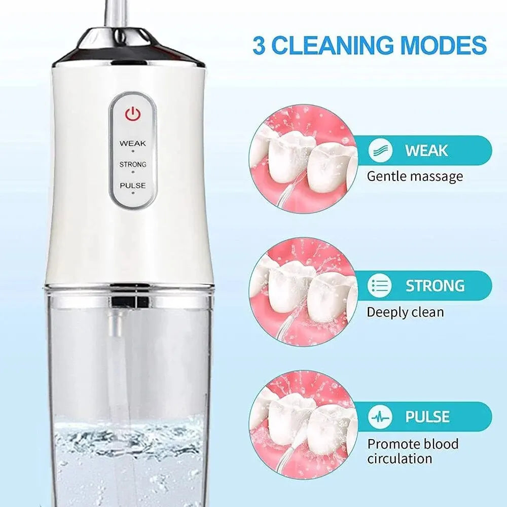 Dental Floss, Portable Cordless Oral Irrigator Cleaning 3 Modes