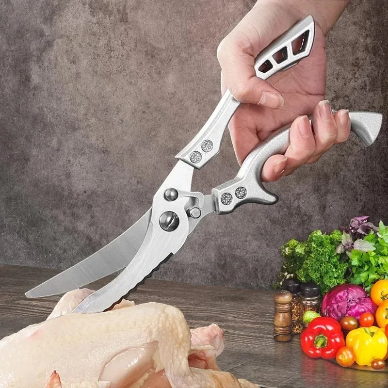 Kitchen Scissors Stainless Steel Kitchen Poultry Shears Chicken Bone Shear Fish Duck Butter Vegetable Cutter Cooking Accessories