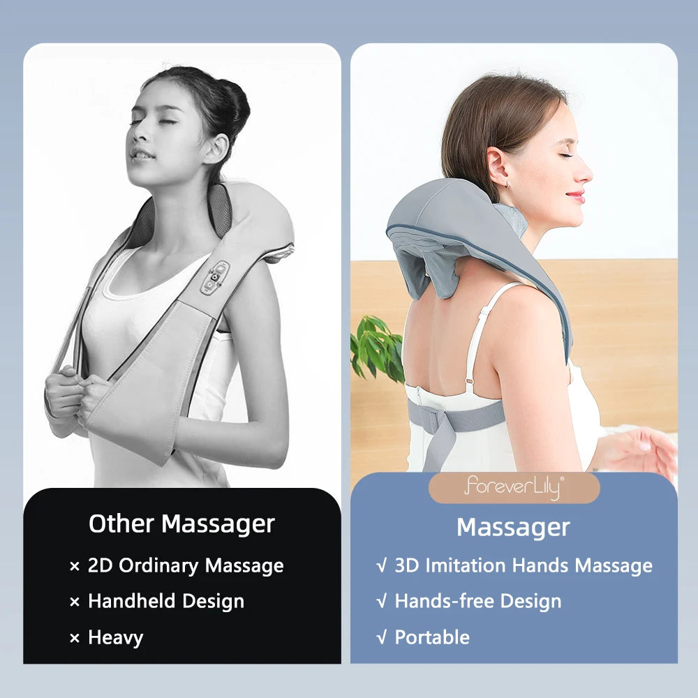 Foreverlily Wireless Neck And Back Massager