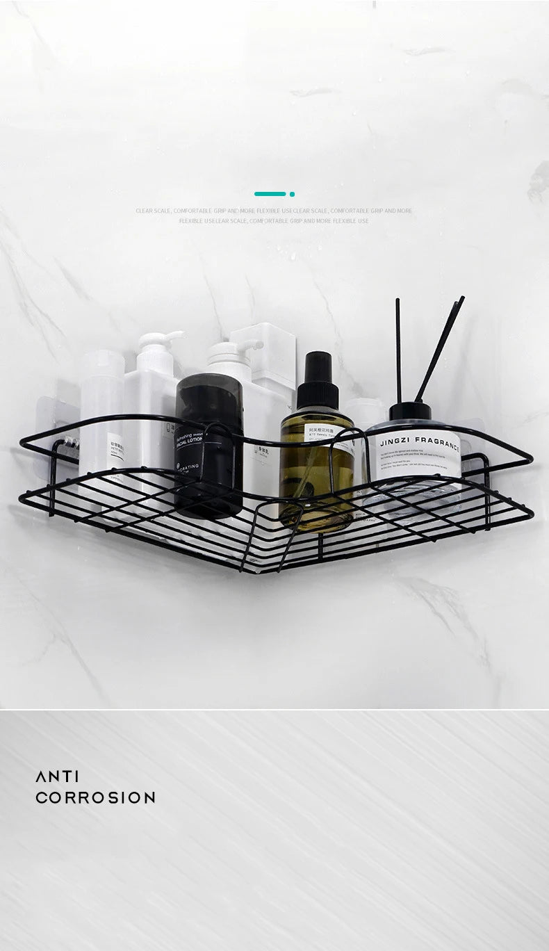 Non Perforated Bathroom Triangle Shelf | Wall Mounted