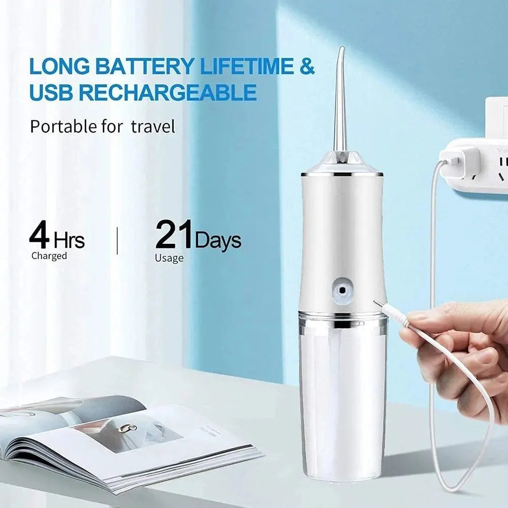 Dental Floss, Portable Cordless Oral Irrigator Cleaning 3 Modes