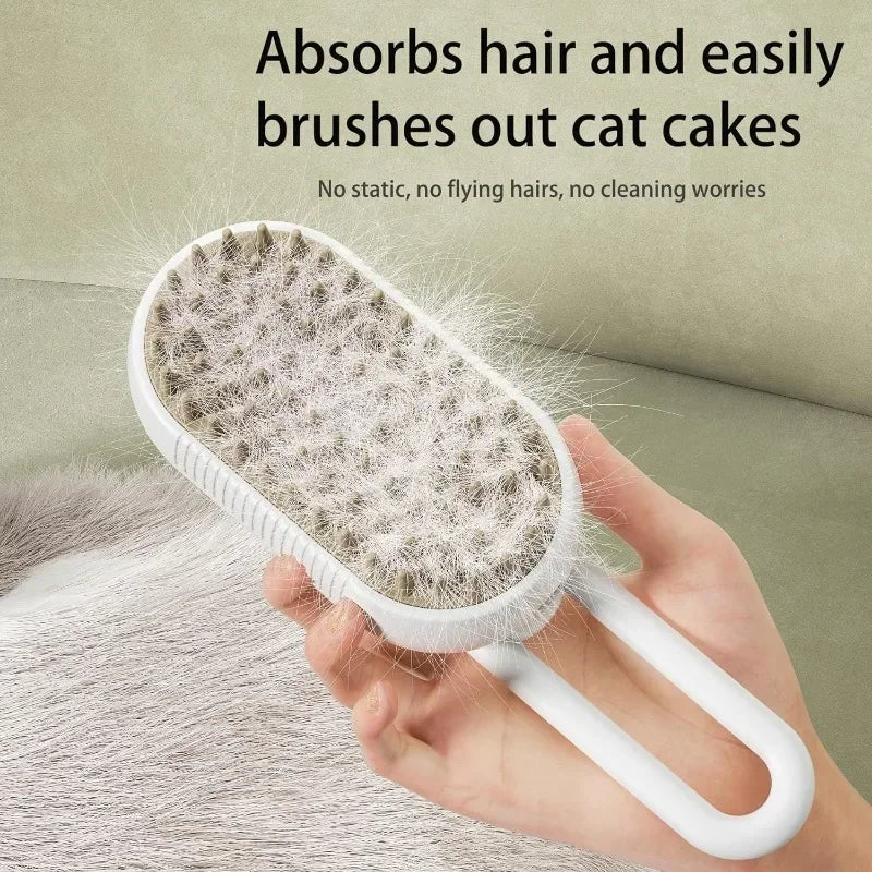 Electric Spray Steamy Pet Hair Brush