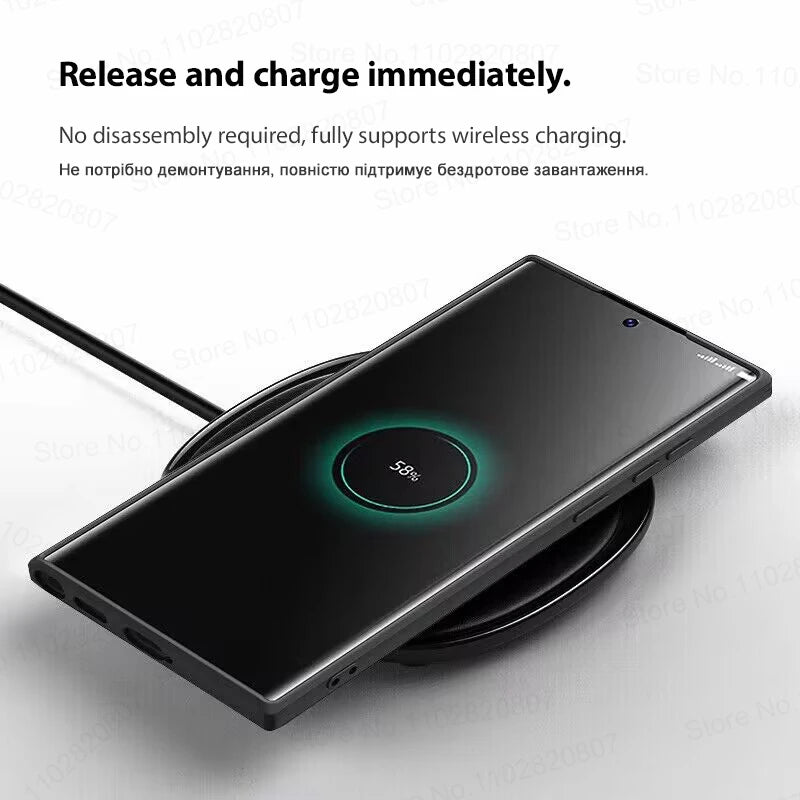 Original For Magsafe Magnetic Case For Samsung Galaxy S24 S23 S22 Ultra S21 Wireless Charging Cases Liquid silicone Bumber Cover