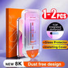 8K Oleophobic Coating Dust free Screen Protector & Anti Spy Glass with installing cover