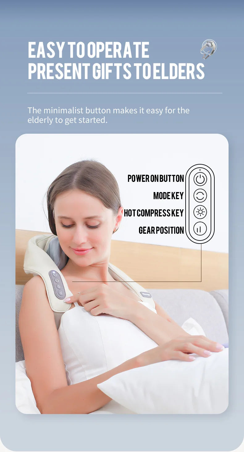 Foreverlily Wireless Neck And Back Massager