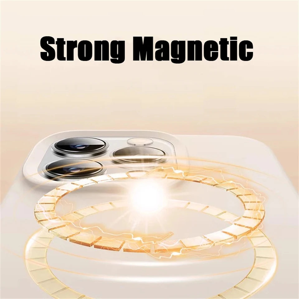 Original Liquid Silicone For Magsafe Case For iPhone 16 15 14 13 12 11 Pro Max Plus Cases Magnetic Wireless Charging Phone Cover