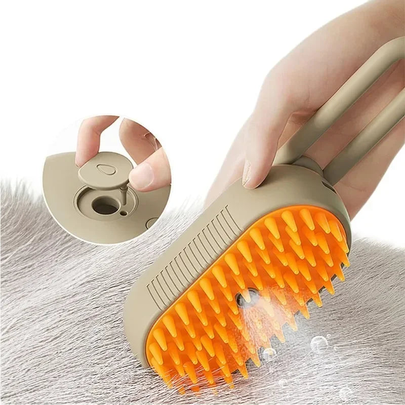 Electric Spray Steamy Pet Hair Brush