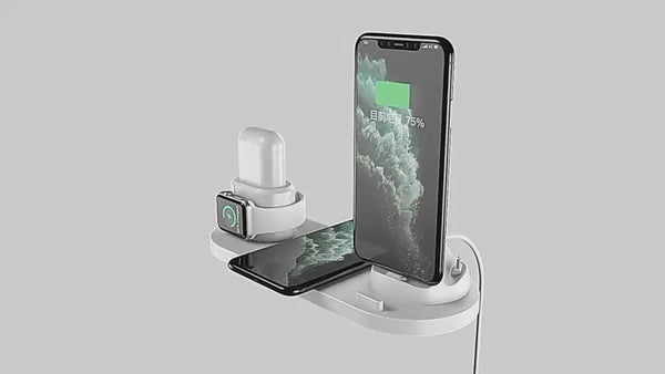 Wireless Charger For IPhone Fast Charger For Phone Fast Charging Pad For Phone Watch 6 In 1 Charging Dock Station